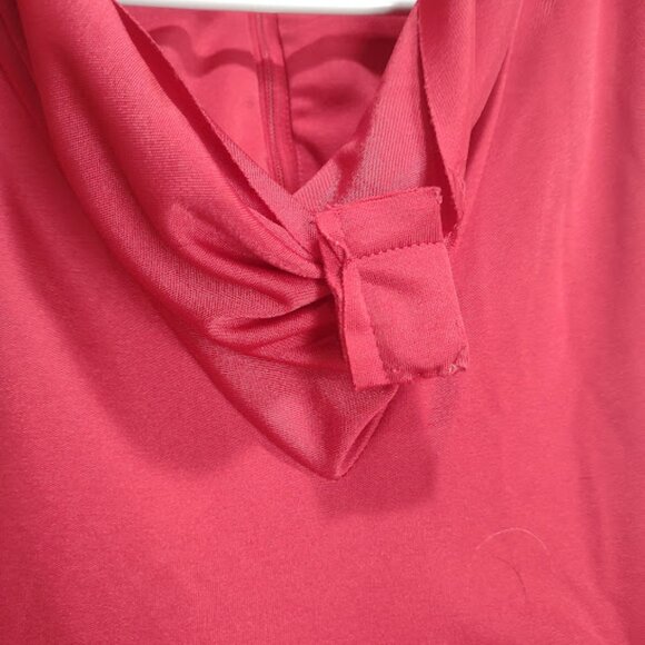JODY T OF CALIFORNIA VINTAGE 70S RED DRESS DOUBLE TIE COWL, BACK ZIPPER SIZE  9 - Picture 8 of 11